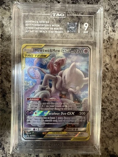 2019 Pokemon SM Black Star Promos Mewtwo & Mew #SM191 TAG 9