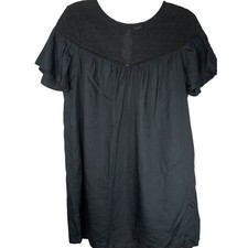 Old Navy Lace Yoke Shift dress, black, size PM, EUC