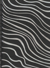 Black Silver Foil Zebra Stripe Journal Notebook 6x8 50 Sheets Ruled Blue Pages