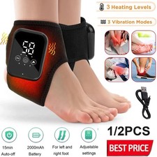3 Mode Electric Foot Ankle Massager Heating Vibration  Hot Compress Pain Relief