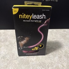 New in Package Niteyleash - 5 ft. LED Fiber Optic Pet Leash - Pink Gift for Dogs