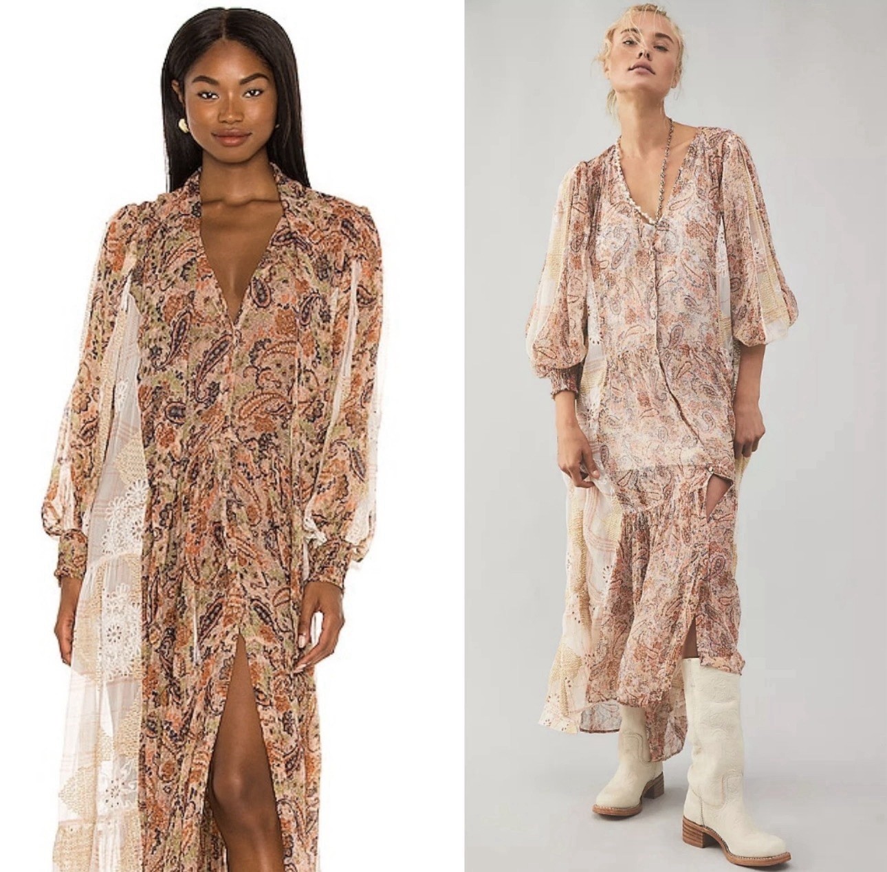 NWOT Festival Free People Dare To Dream Dress Blush Combo S SOLD OUT Whimsy image 2