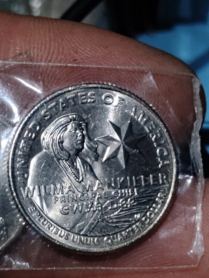 2022 D Wilma Mankiller Quarter Rare Error Coin 'In Cod We Trust' Error's on back - Image 2 of 4