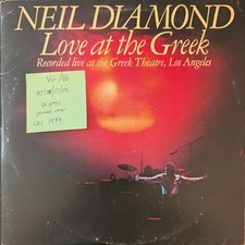 Neil Diamond Love At The Greek Vinyl Record LP VG/VG CBS95001 1977