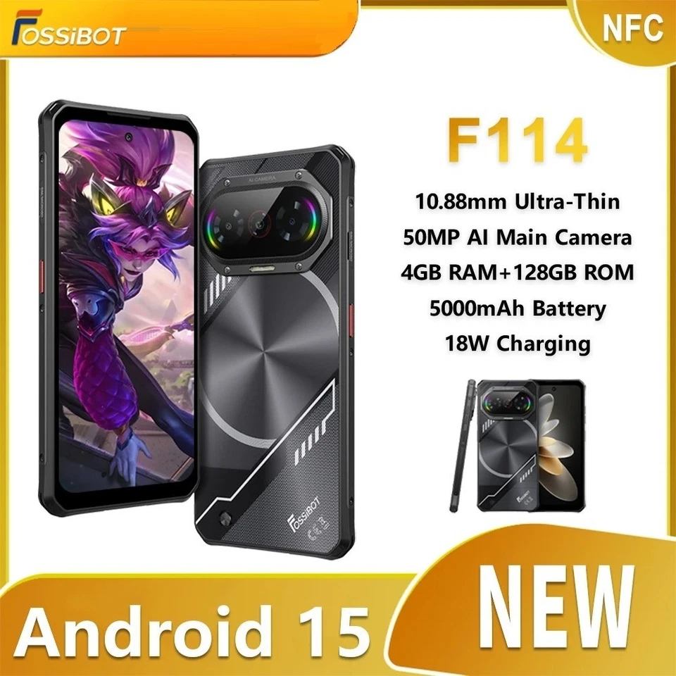 Global Version FOSSiBOT F114  Robust Smartphone16GB+128GB Android 15 5000mAh NFC - Bild 2 von 4