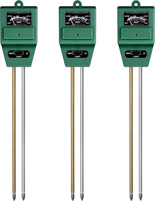 3-in-1 Soil Tester pH Water Moisture Light Meter For Plants Garden Grow