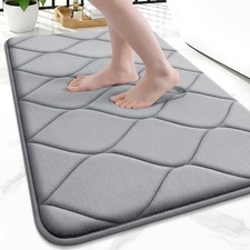 Memory Foam Bath Mat 24" x16, Ultra Soft Non-Slip Bathroom Rug, Plush Water A...