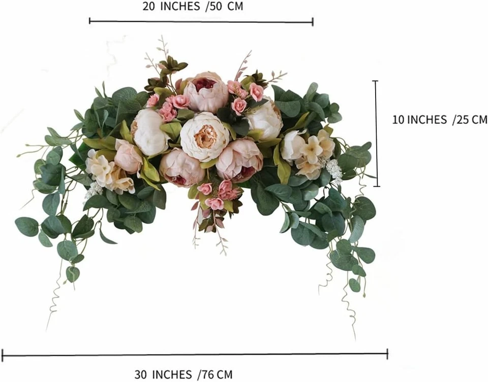Lush 30-Inch Flower Swag - Durable Decorative Enhancement for Weddings & Homes - Image 4 of 4