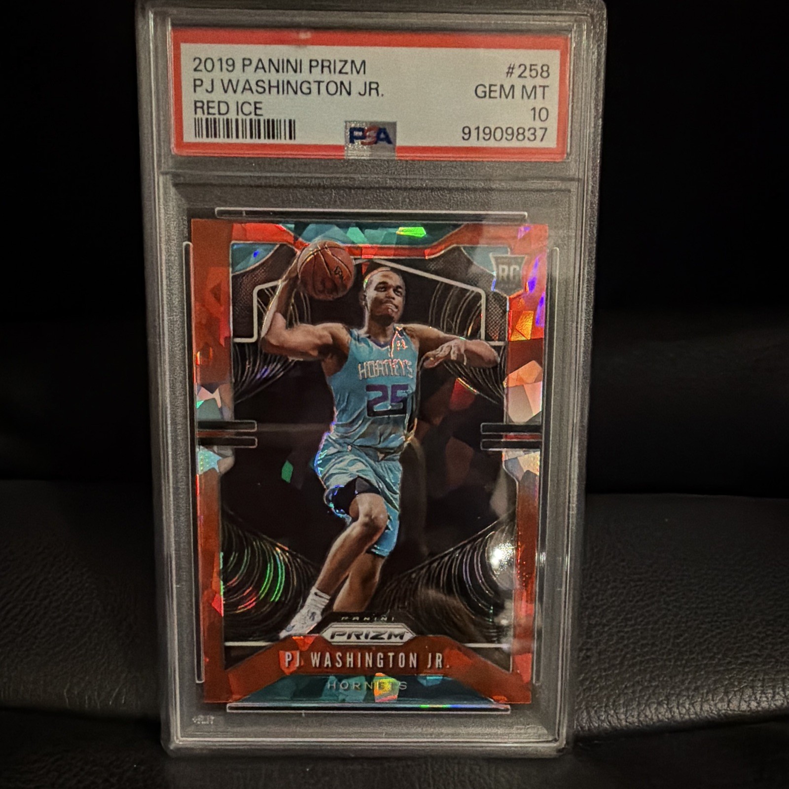 Panini 2019-20 Prizm P.J. Washington Jr. #258 - Red Ice Prizm Rookie PSA 10