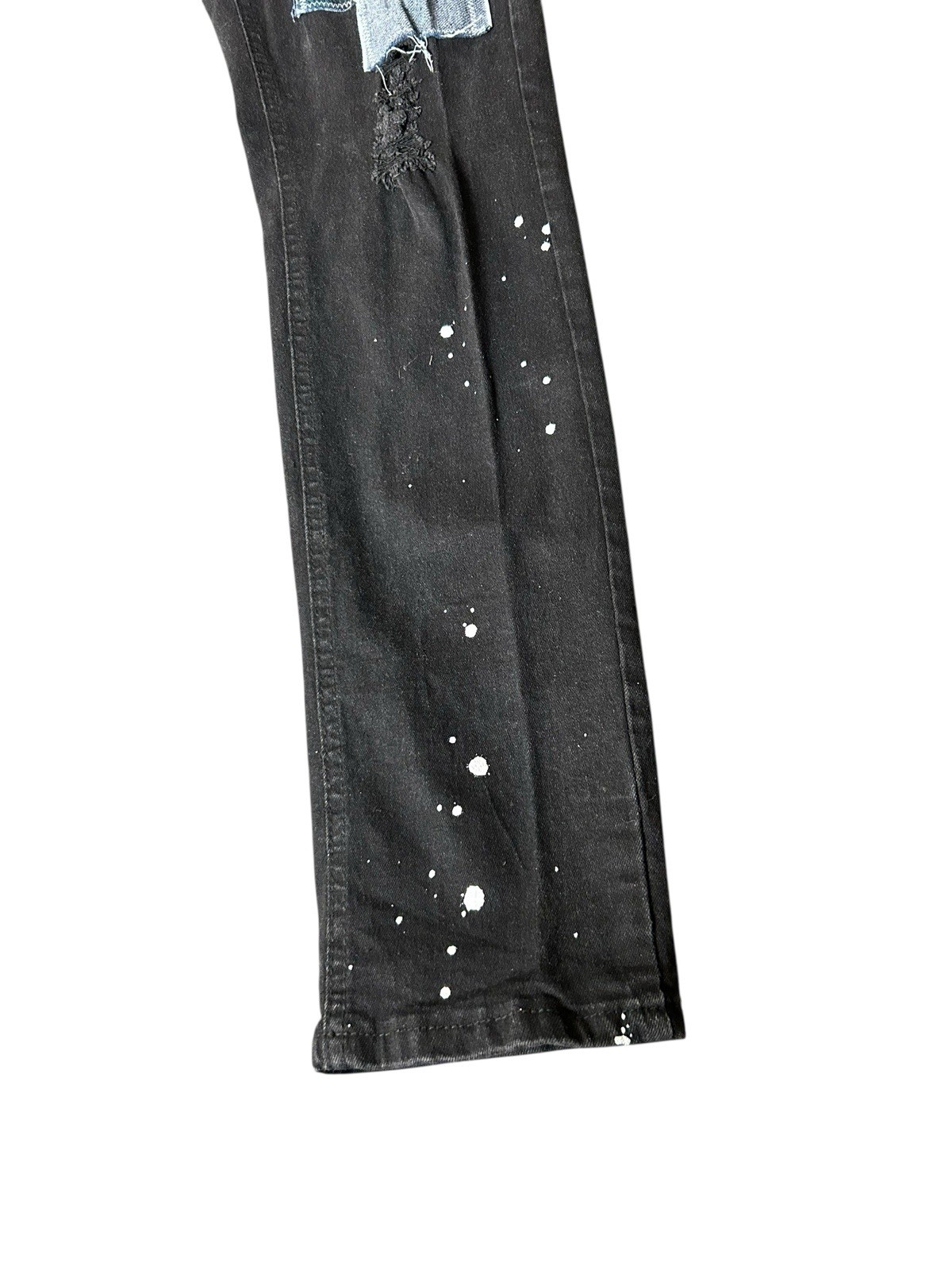 Waimea Distressed Patchwork Paint Splatter Jeans … - image 8