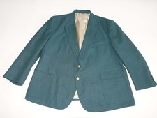 Stafford Men's Blazer Size 50 Porter Short Green Wool Blend 50PS Sports Jacket