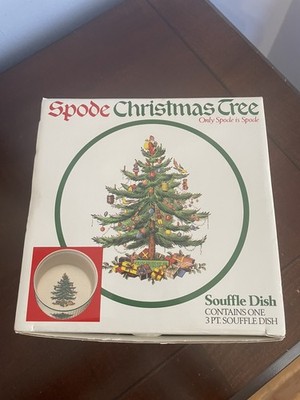 Spode Christmas Tree Soufflé Dish Brand New In Original Box Never Used