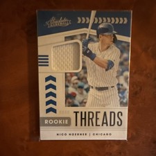 Panini 2020 Absolute Rookie Threads Duals Insert Nico Hoerner Cubs RTD-NH