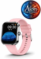 SmartWatch multifunzioni, touch, smart colorato con rotellina e cinturino rosa
