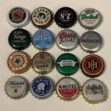 Used Paulaner Little Kings Beck's New Castle Coors Amstel Light Beer Cap 16 Lot