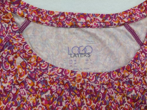 LOGO Layers Lori Goldstein Women's Tank Top Size M Pink Tunic Stretch - Picture 5 of 14