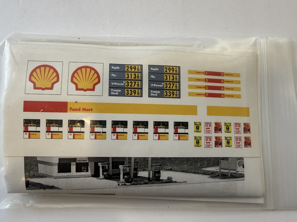 Custom Cuts N Scale Modern Shell Gas Station Building Kit - SH002 -NEW ...