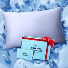 Ice Cooling Pillowcase for Hot Sleepers, Instantly Cool, Stays Cold All Night...