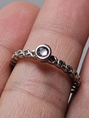 Rare Sterling Silver Engagement Ring - Unidentified Color Changing Stone SZ 9.25
