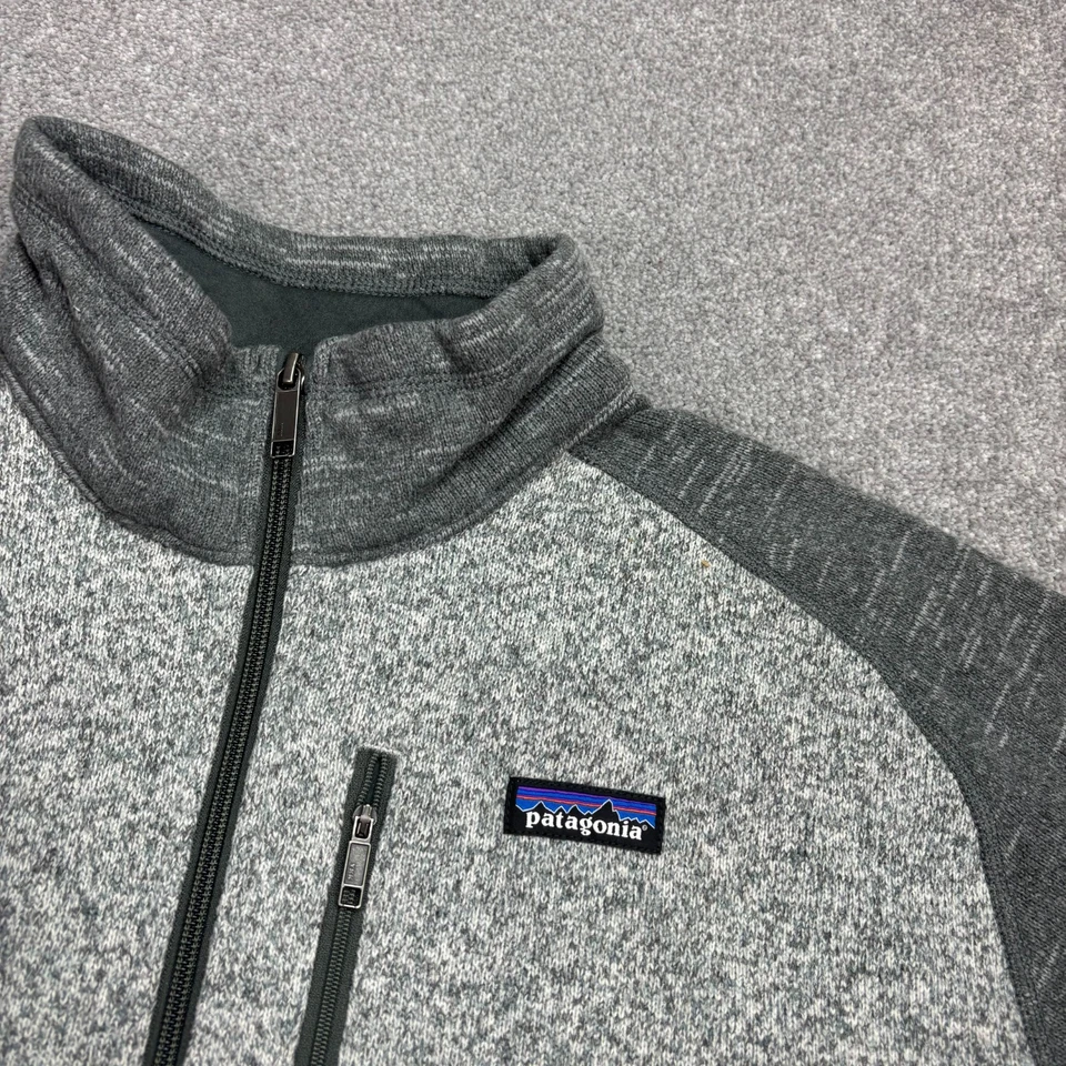 Patagonia Fleece Adult 2XL XXL Grey Better Sweater Quarter Zip Logo Jumper Mens - Image 3 of 4