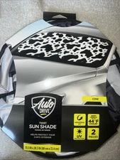 Auto Drive Twist Sun Shade Cow Print UV Protection