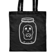 'Spooky Skull In Jar' Classic Black Tote Shopper Tasche (ZB00023582)