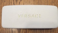 VERSACE Glasses/Sunglasses White Hard Case With New Lens Cloth