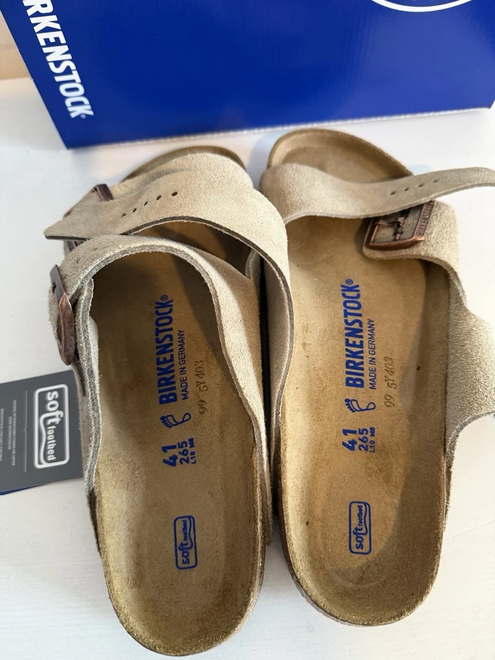 Birkenstock Arizona Weichbettung Velours Taupe Sandale Gr. 39 - 46 Normale Weite - Bild 2 von 4