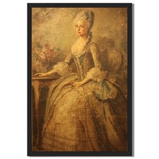 Elegant Lady Portrait Framed Canvas Print Vintage Wall Art Home Decor