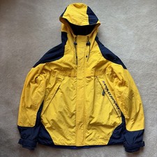 Vintage Polo Sport Ralph Lauren RL67 Colorblock Anorak Jacket Yellow Navy XL