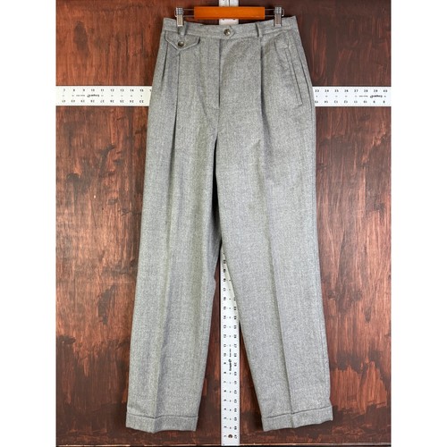 Lauren Ralph Lauren 100% Worsted Wool Pleated Trouser High Waist Women 10 Vintag - Bild 2 von 9