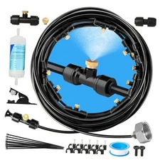  Misters for Outside Patio, Garden Misting System for Cooling 26FT