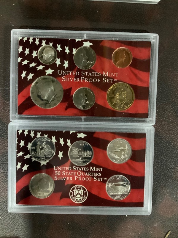 2005 united states mint silver proof set no box