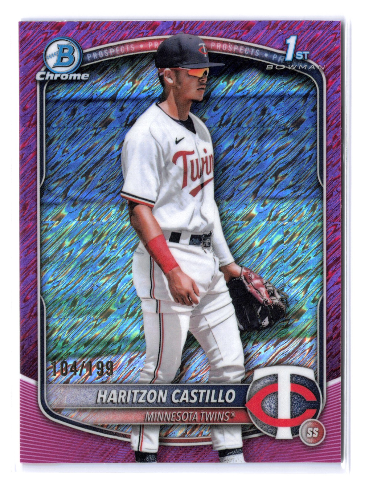 Haritzon Castillo (RC) 104/250 1st Purple Shimmer 2025 Bowman Chrome BCP-161