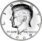1969-S Silver Kennedy Half Dollar Brilliant Uncirculated BU 50C Bright Shiny JFK