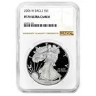 2006-W Proof $1 American Silver Eagle NGC PF70UC Brown Label