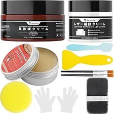 Recoloring Balm Red Brown, Oil Leather Conditioner  Filler Cream, Repair Kit fo