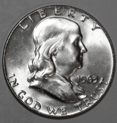 1963-D Franklin Half Dollar - 90% Silver - Brilliant Uncirculated - #8926D