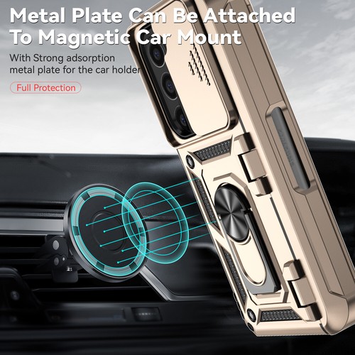 For Samsung Galaxy Z Fold 6 Shockproof Rubber Magnetic Kickstand Case - Picture 77 of 99