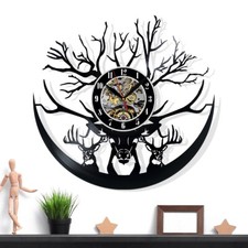 Deer Vinyl Wall Clock - Retro Decor - Unique Home Accent - Perfect Gift