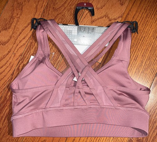NWT Women Blush Pink Strappy Back Sports Bra Size Small - Picture 2 of 12