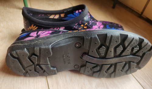 Sloggers Sz 10 Womens Garden Shoes Purple Floral Print Waterproof Casual Slip On - Picture 5 of 6