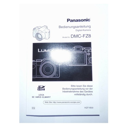Papier Bedienungsanleitung fur Panasonic DMC-FZ8 Digital-Kamera 143 - Photo 12/12