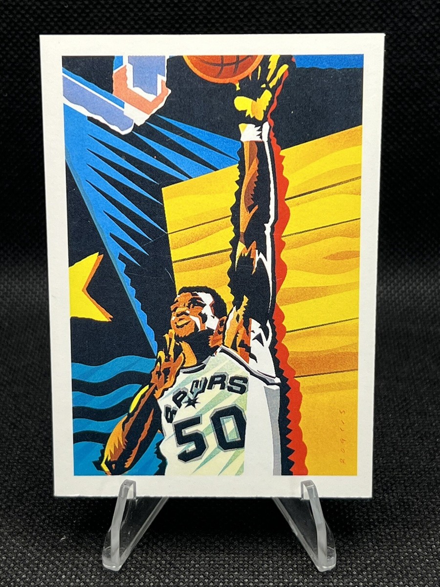 1990-91 NBA Hoops David Robinson Art Card Team Checklist #378 HOF