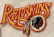 Washington Redskins 3" Name Iron/Sew On Embroidered Patch ~ Free Tracking!