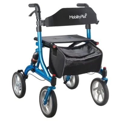 NEW MobilityPlus+ Lightweight Suspension Rollator Mobility Walker with Seat