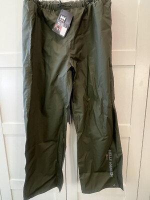 Helly Hansen  70429 Mandal Pants 480 Army Green Rain PVC Waterproof 2XL YB5
