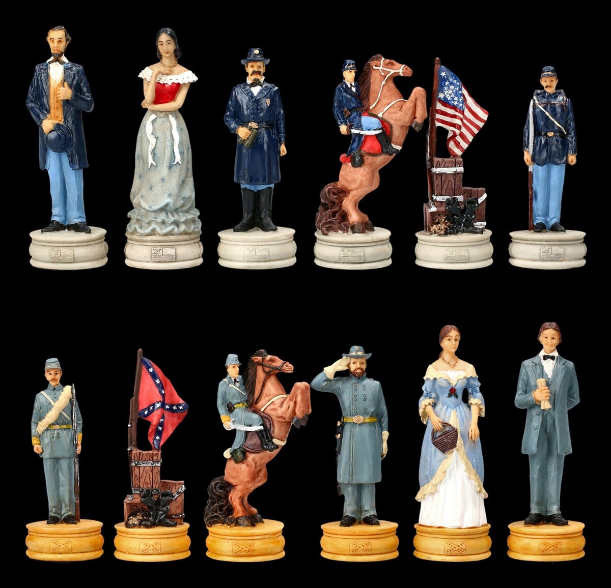 Chess Pieces Set - American Civil War | Chess Pieces Decorations