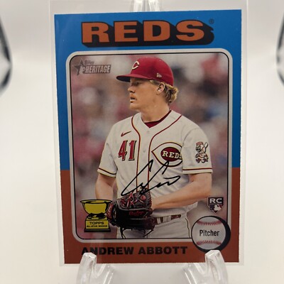 2024 Topps Heritage #470 Andrew Abbott Cincinnati Reds RC