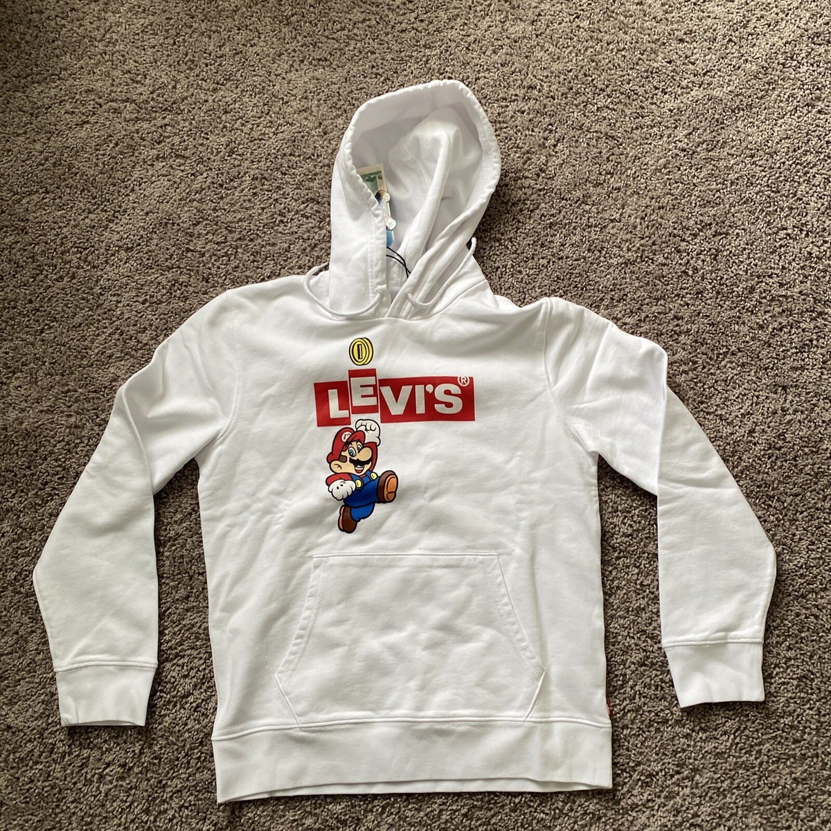 Luigi Hoodie Zipper Sudadera De Luigi Levis X Nintendo Super Mario